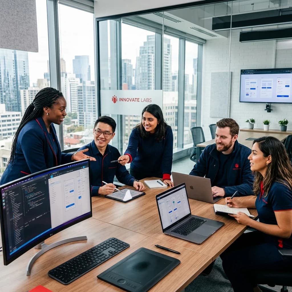 A vetted Truelance candidate in a modern workplace